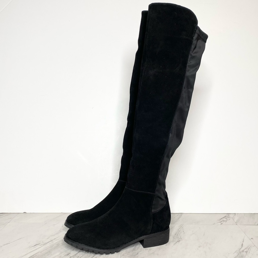 New! Blondo Presto Black Suede Tall Boot 5 1/2